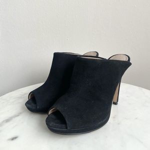 H&M Suede Heeled Mules - Size 8.5